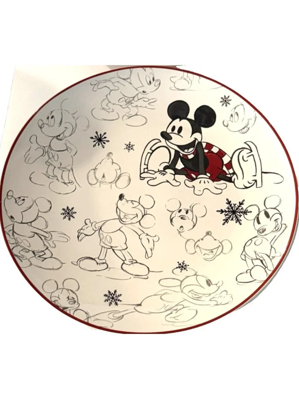 Pottery Barn Disney Set of 4 Mickey Mouse Salad Plates 8.25
